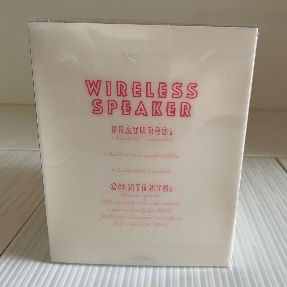 Rechargeable Speaker Wireless NEW Bluetooth USB Pink Gold Ring Bridal Party NIB - Picture 5 of 6